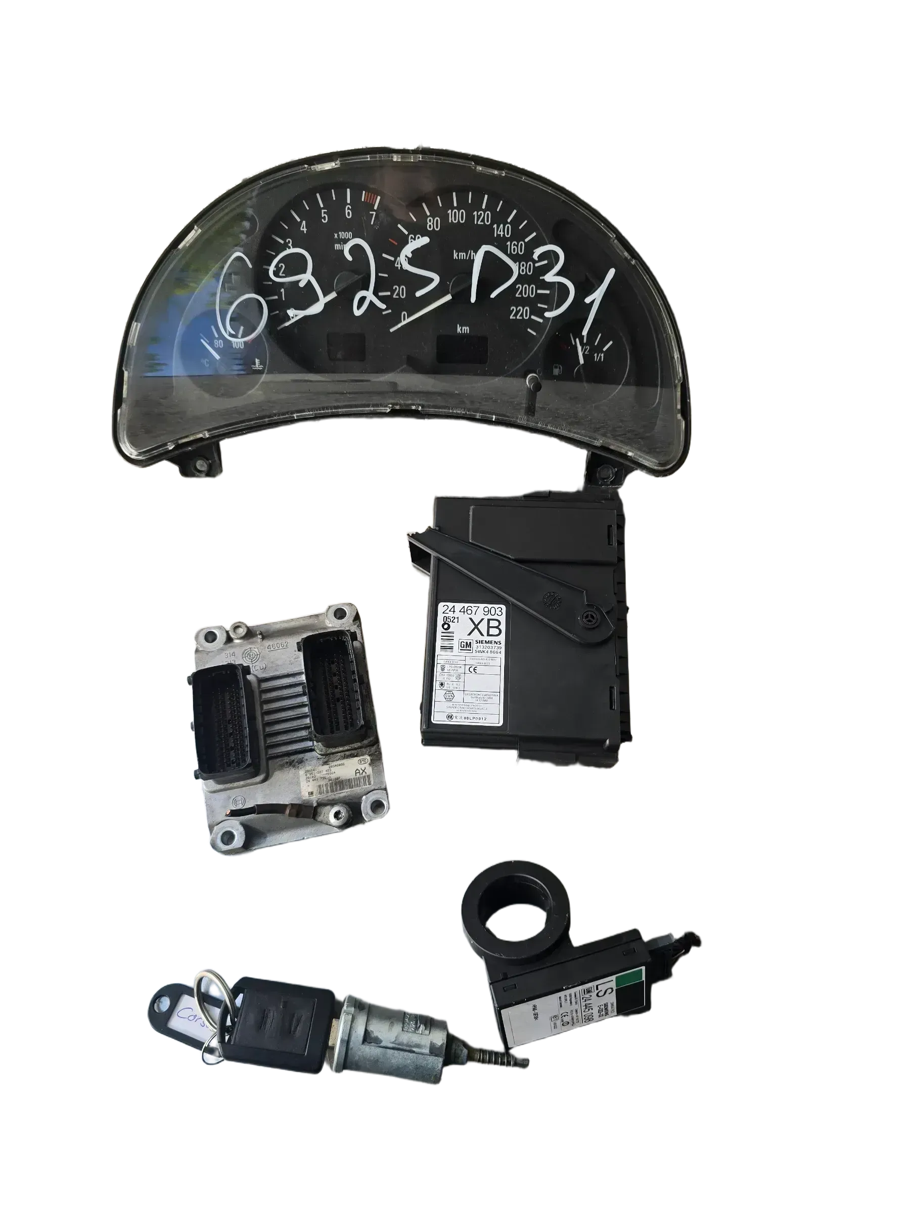 Motorsteuergerät Set Opel Corsa C  24443796  0261207423 AX  Z12XE - Bild 1