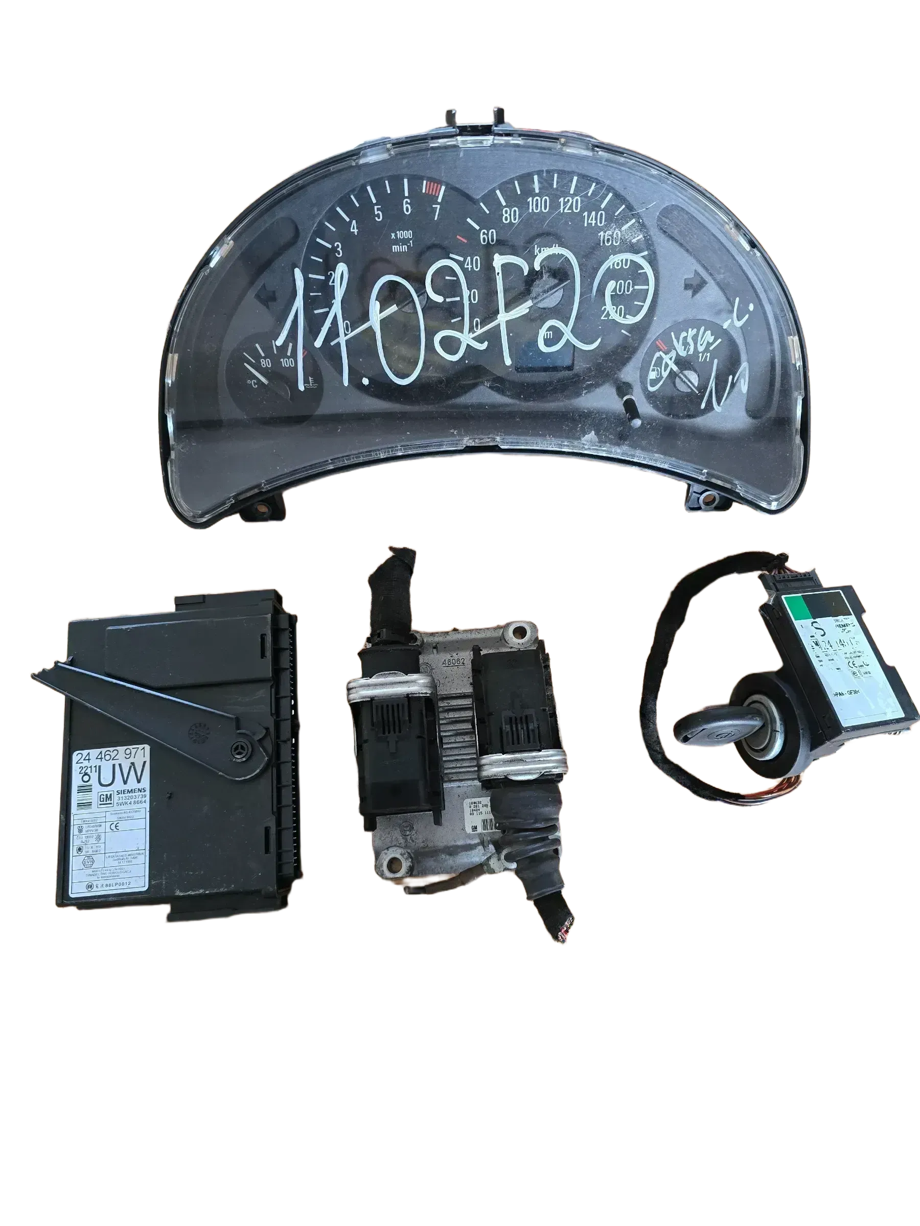 Opel Corsa C Motorsteuergerät Set  0261206072 1.2 16V  Steuergerät 09115111 - Bild 1
