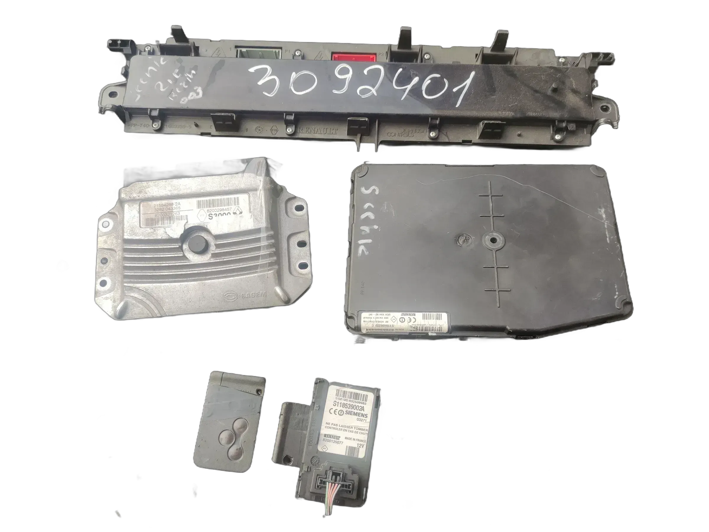 Renault Scenic 2 JM 2,0 16V Motorsteuergerät Set Sagem 8200298457 8200321263 - Bild 1