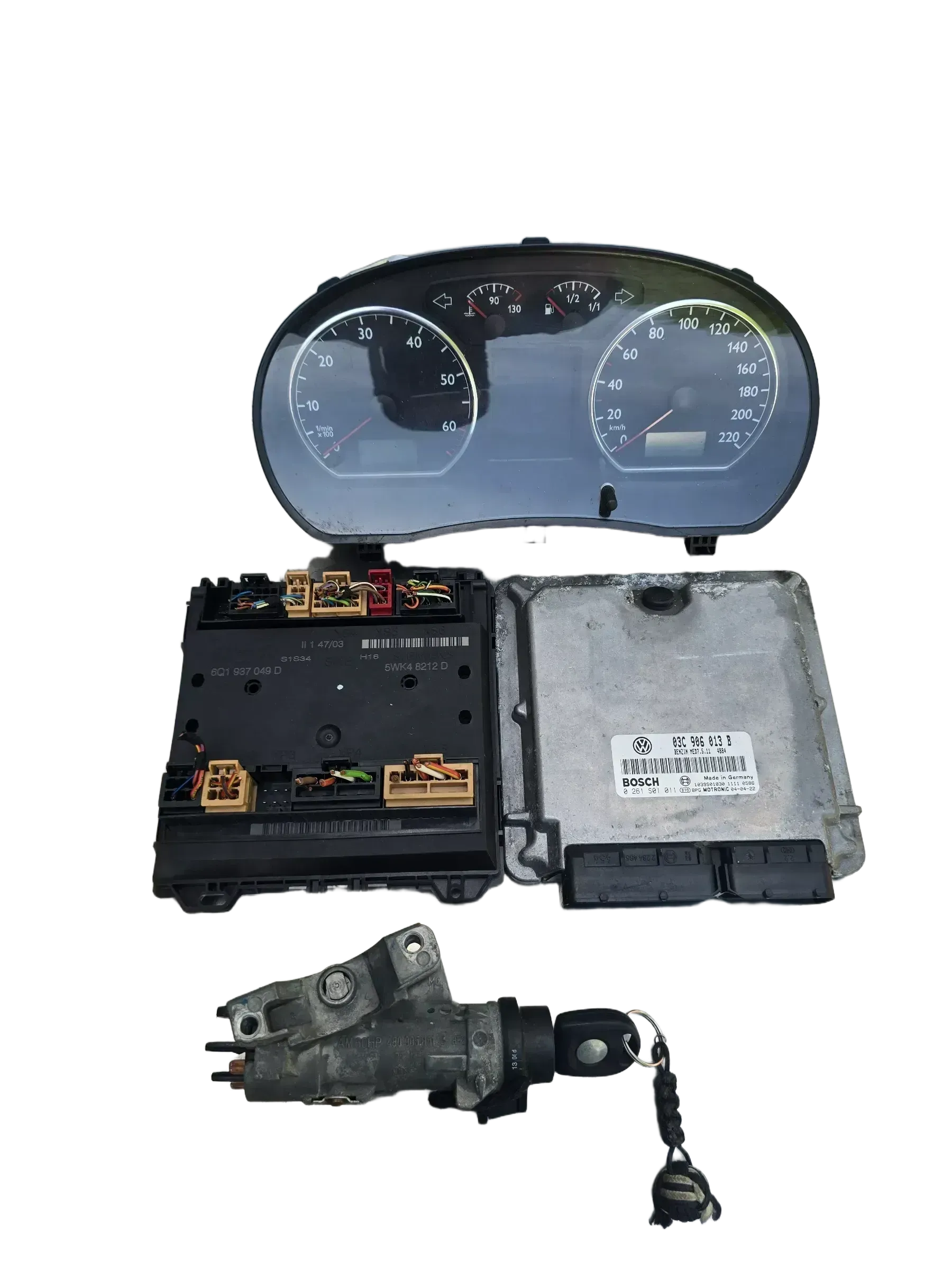 Motorsteuergerät Wegfahrsperre SET 03C906013B VW Polo 9N3 - Bild 1