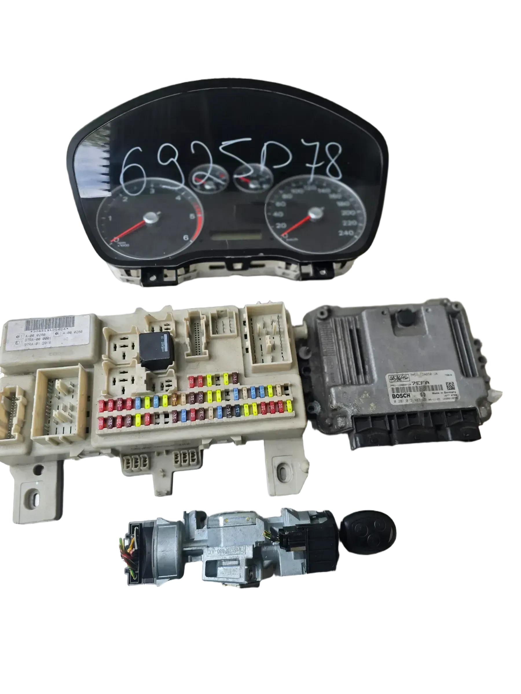 Ford Focus MK2 MotorSteuergerät Set 1.6TDCI 80kw 7M5112A650UA - Bild 1