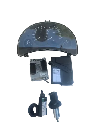 Opel Corsa C 1,0 12V Z10XEP Motorsteuergerät Set 24420558 QB 0261207720 - Bild 1