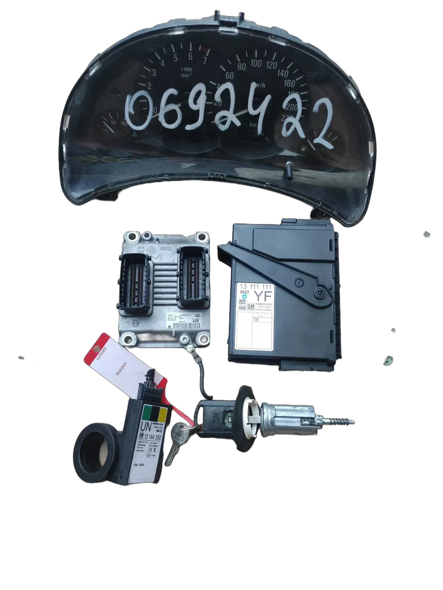 Original  Steuergeräte Set 1039S07319 0261208393 Opel Corsa C WB - Bild 1