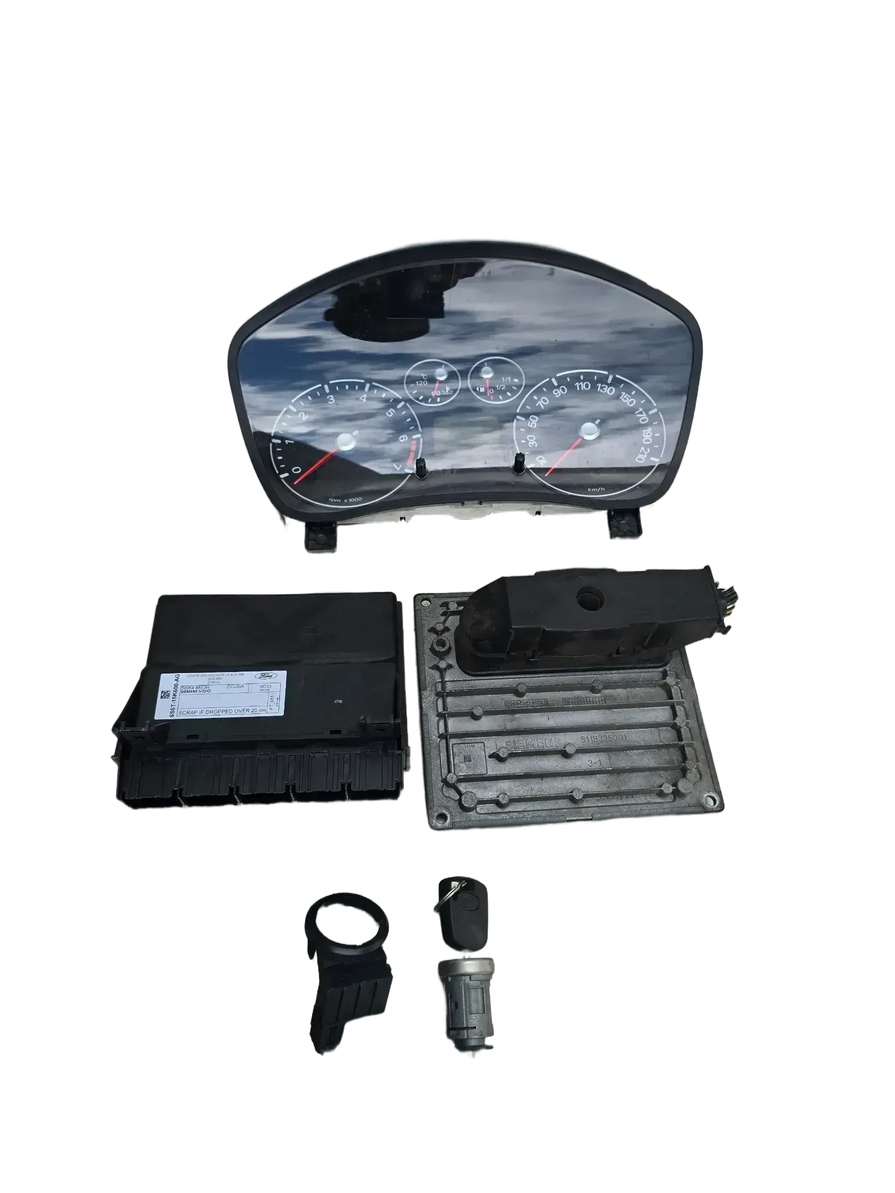 Original Ford Fiesta MK5  Motorsteuergerät Set 6S6112A650NC - Bild 1