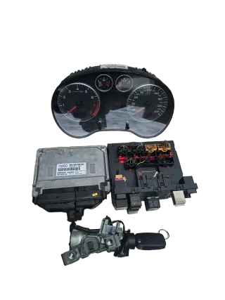 Motorsteuergerät Set für Audi A3 8P 1,6l Benziner 75KW BGU Motor 06A906033DS - Bild 1