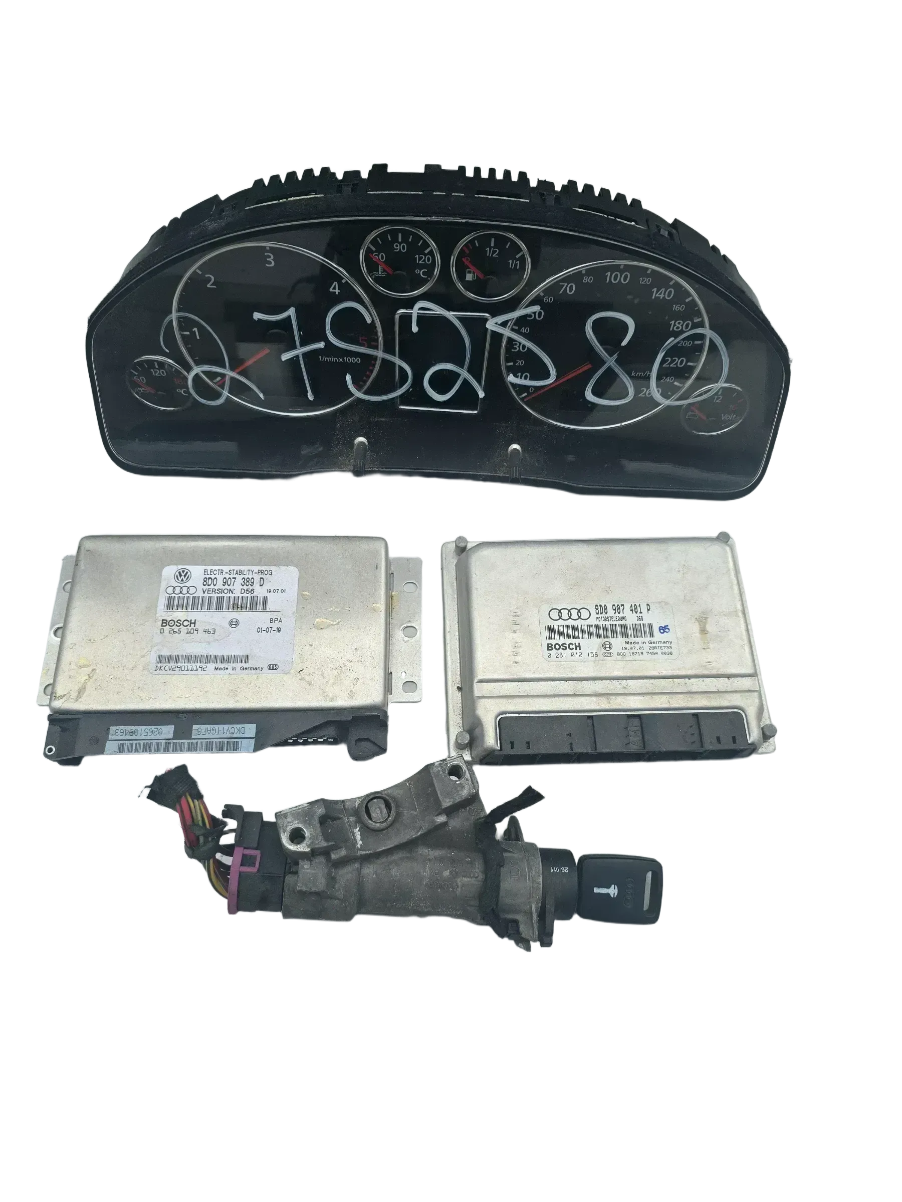 Motorsteuergerät Set 8D0907401P Audi A4 B5 8D 2,5 TDI 110KW - Bild 1