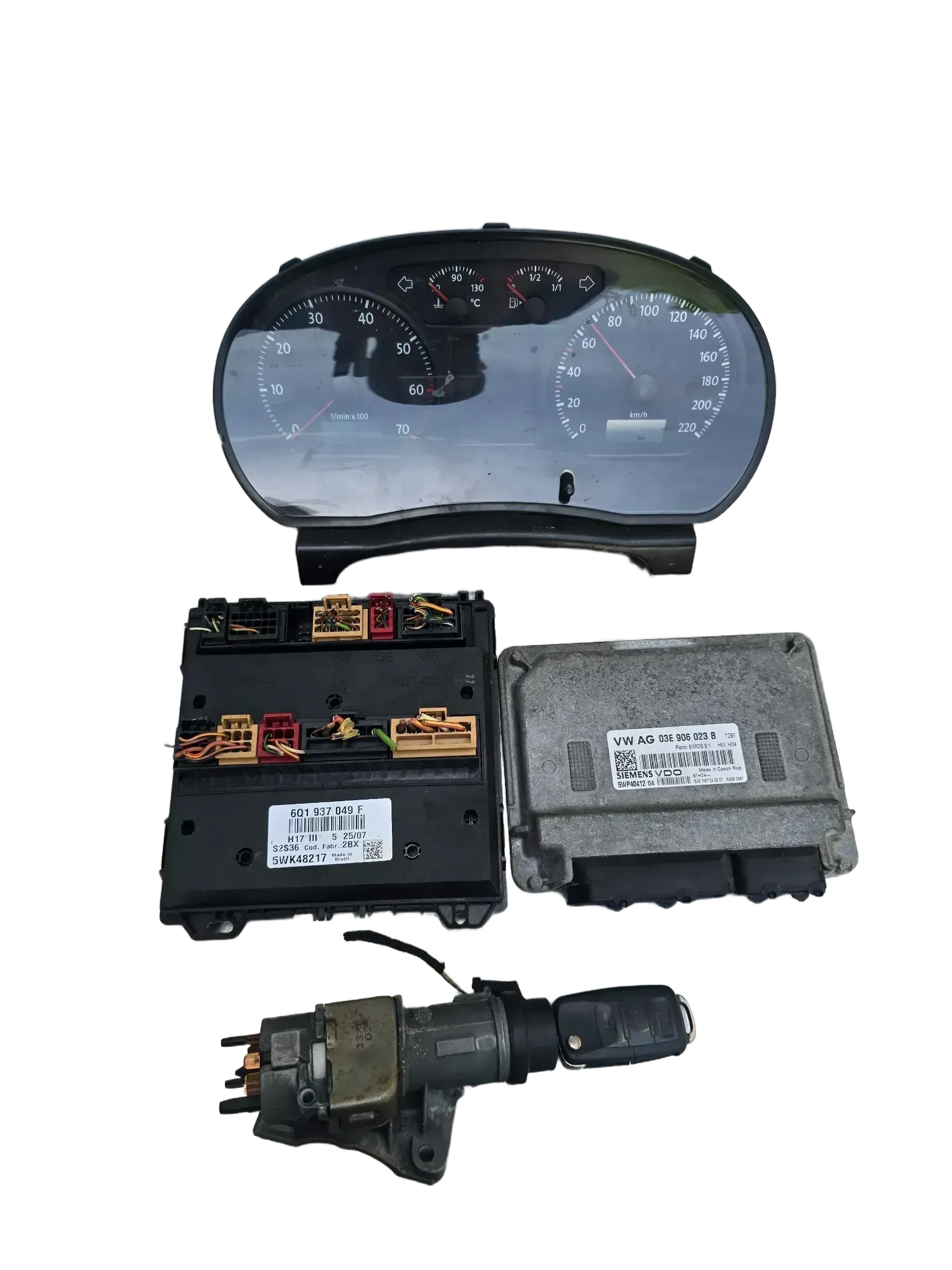 Motorsteuergerät Satz  VW Polo 9N3  1,2l 51kw BZG  03E906023B - Bild 1