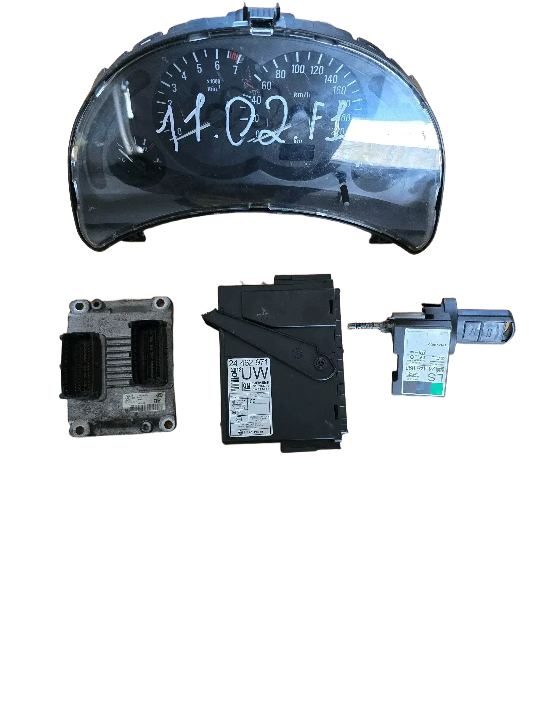 Opel Corsa C Motorsteuergerät Set  0261206072 1.2 16V  Steuergerät 09115111 - Bild 1