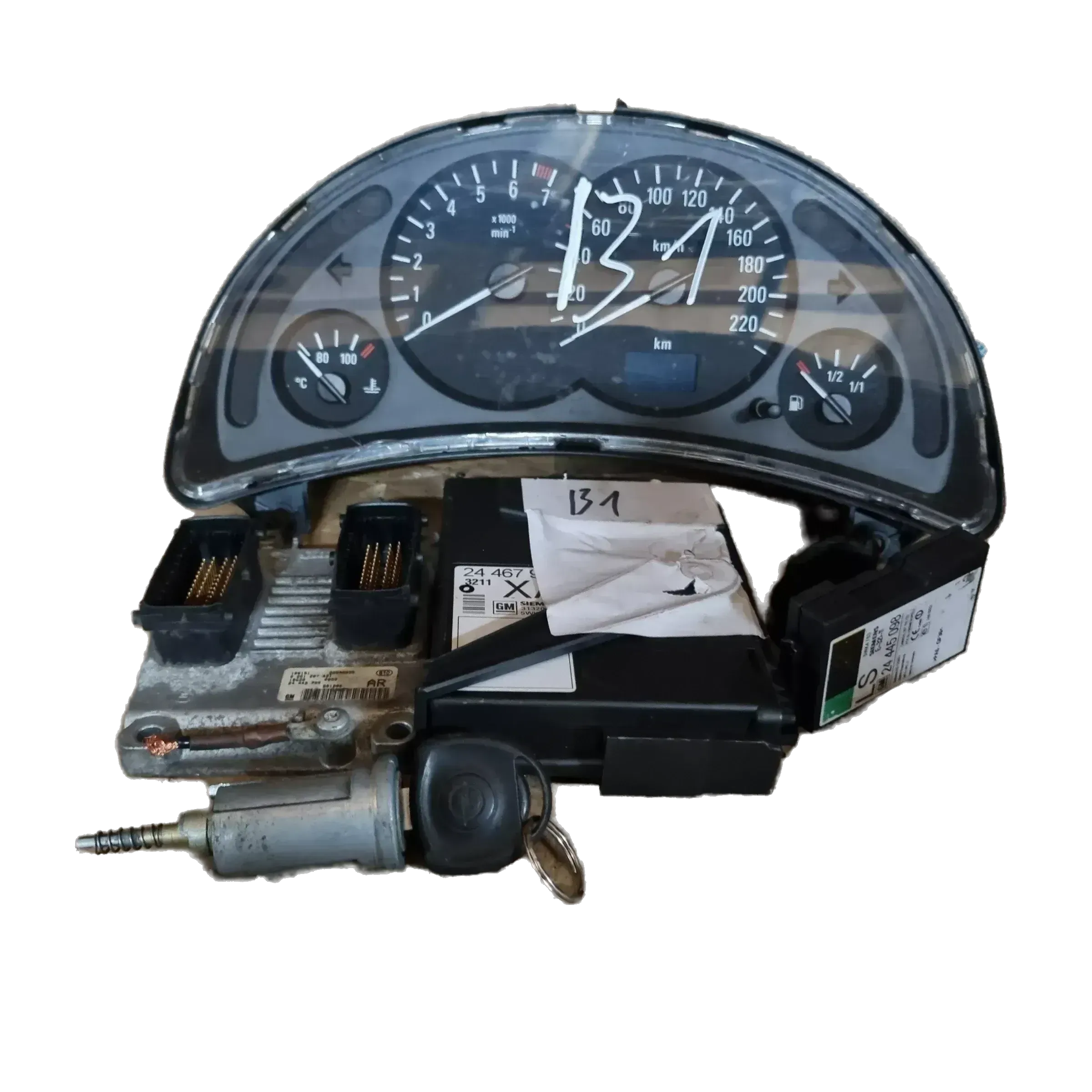 Opel Corsa C 1.0L Steuergerät Set 0261207421 - Bild 1