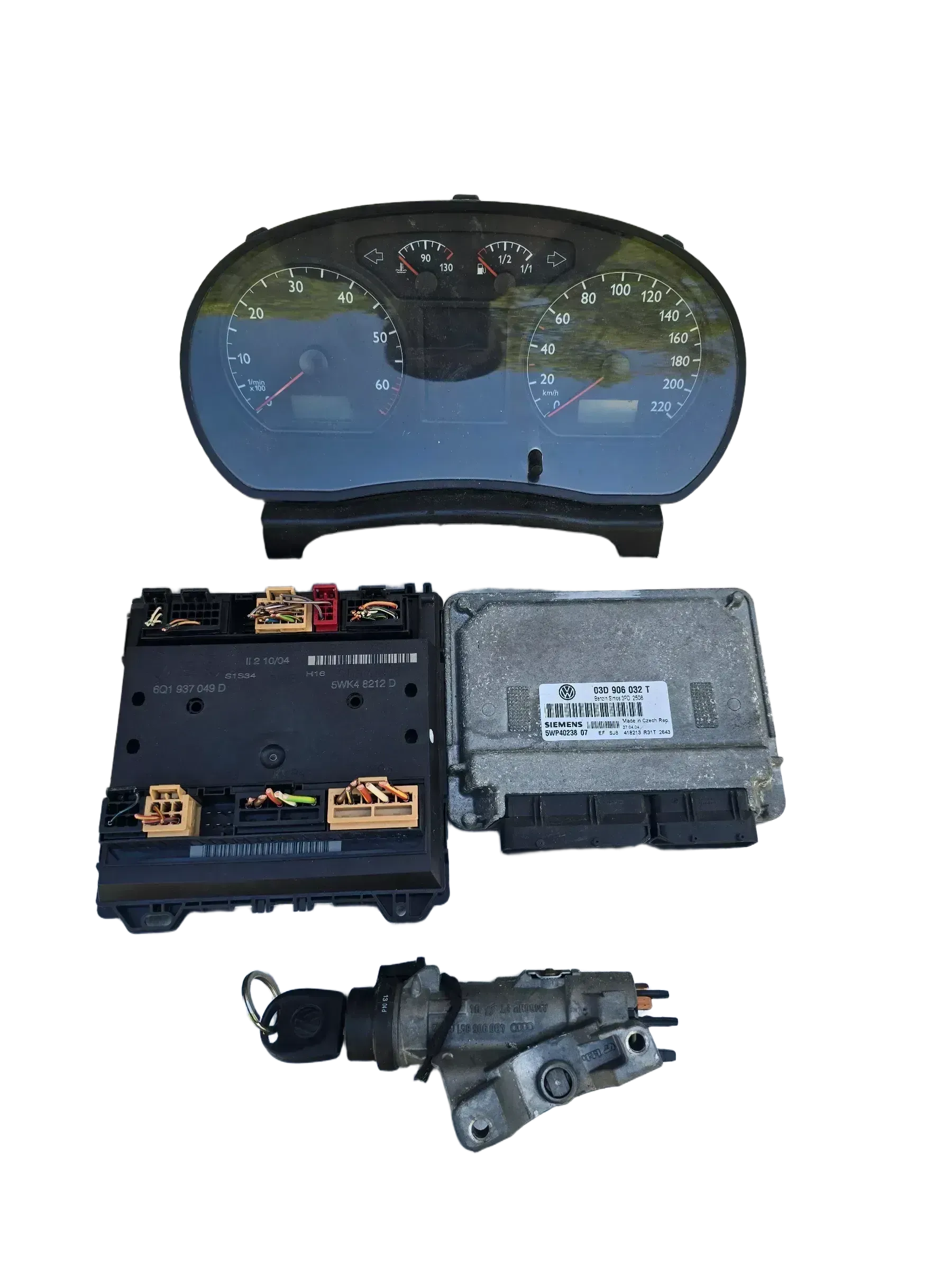 Motorsteuergerät Set VW Polo 9N 1.2 40KW 03D906032T - Bild 1