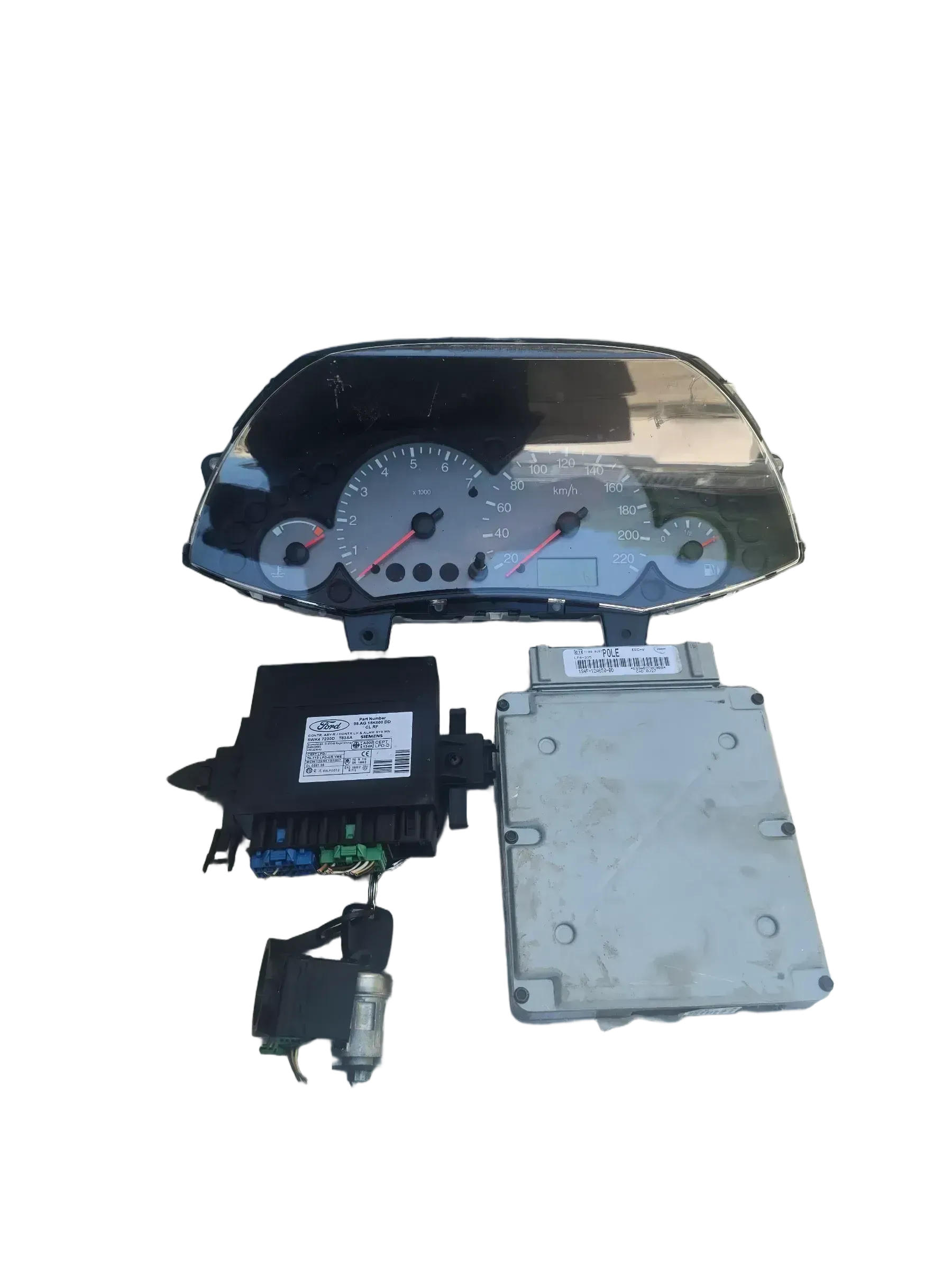 Ford Focus MK1 1,6l 74kW Motorsteuergerät Kit 1S4F-12A650-BD - Bild 1