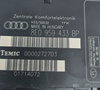 Audi A4 8E B6 B7 Zentralsteuergerät Komfortsteuergerät Modul 8E0959433BP - Bild 2