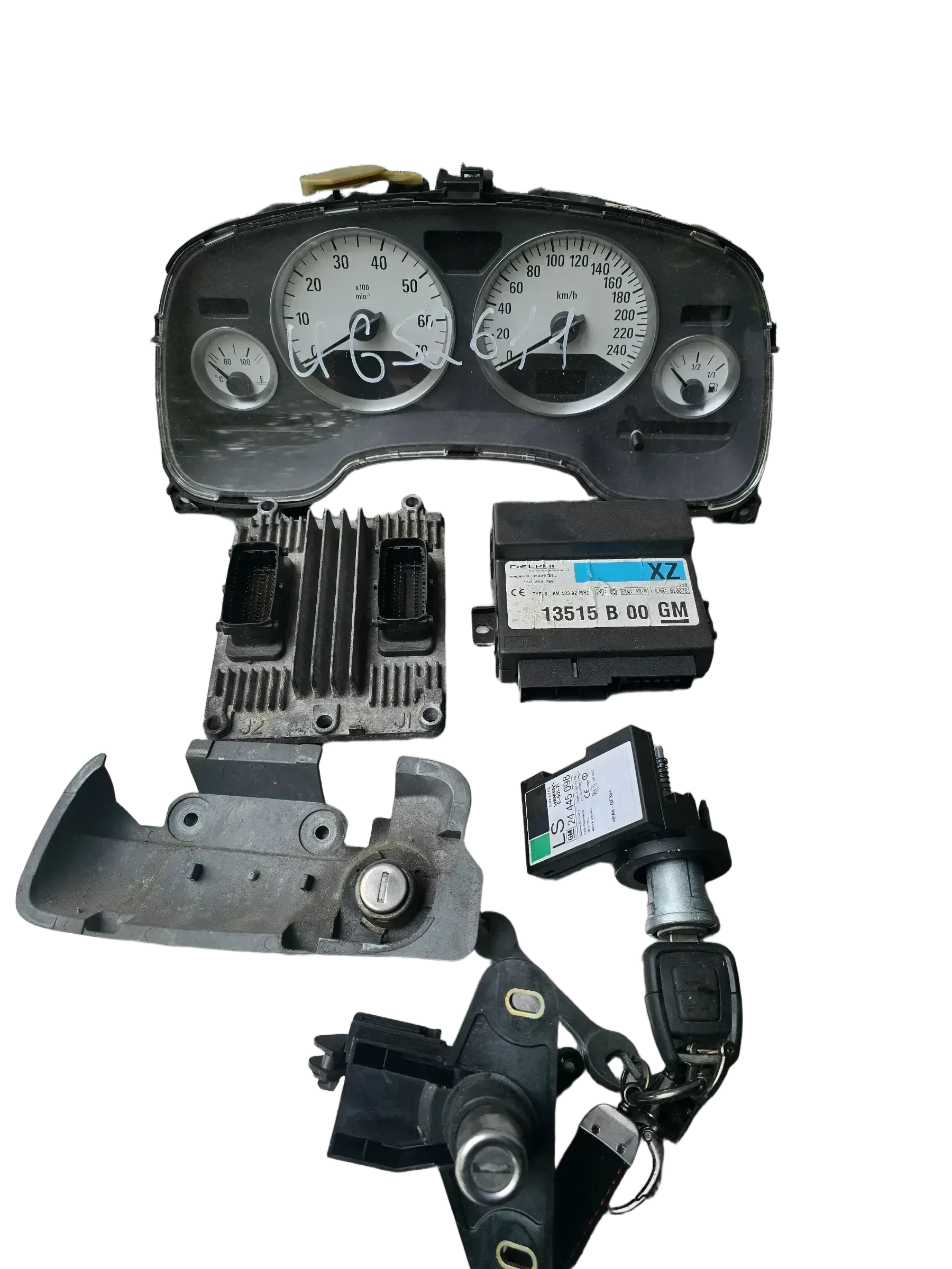 Opel Astra G  2,2 Z22SE Motorsteuergerät Satz 09391283 - Bild 1