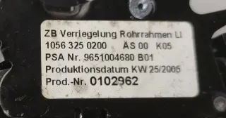 Original Peugeot 307 CC 3B Rohrrahmen Schloss Links Mikroschalter 9651004680 - Bild 2