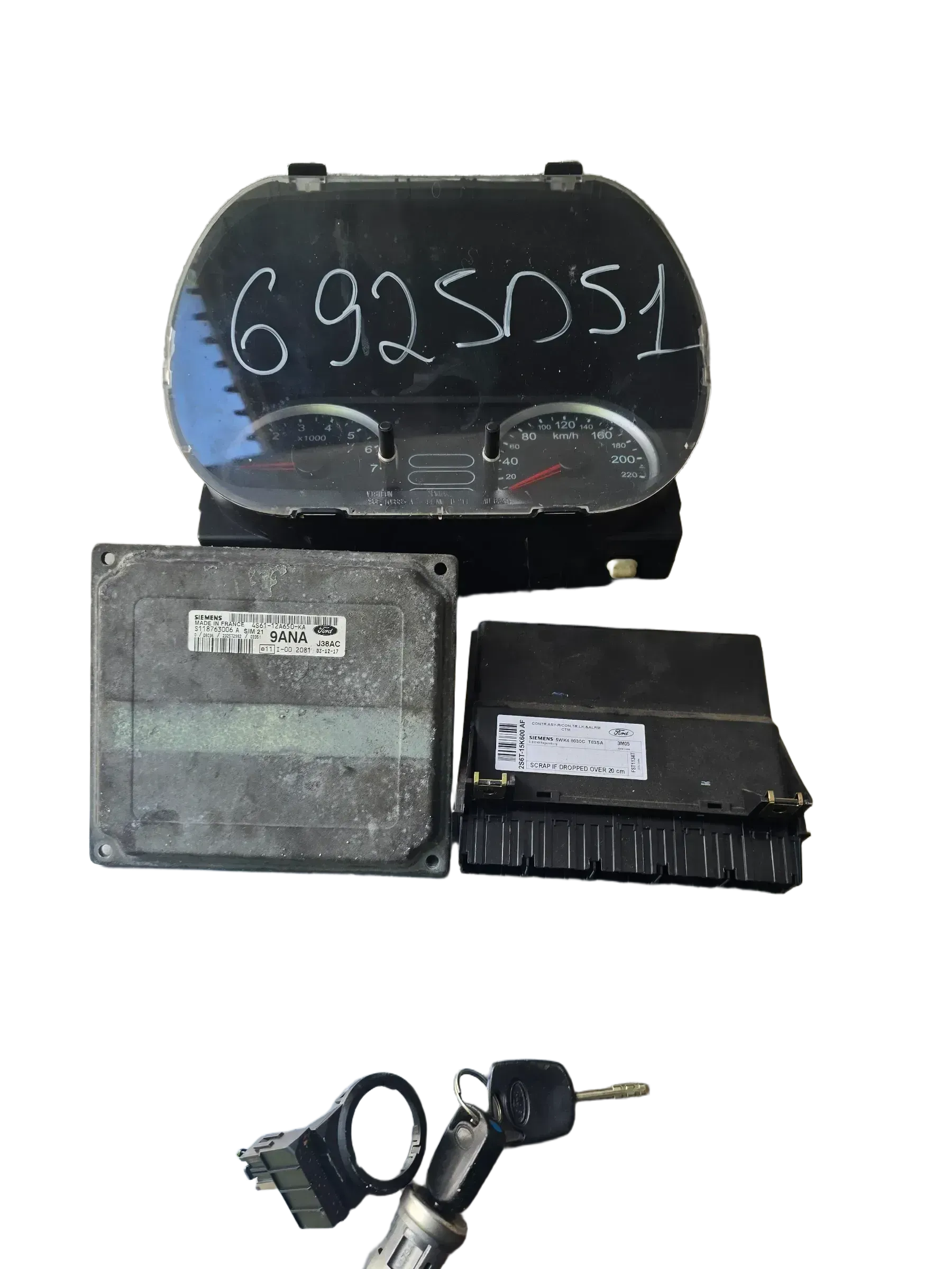 Ford Fiesta V 5 Benzin Motorsteuergerät Set   4S61-12A650-KA - Bild 1